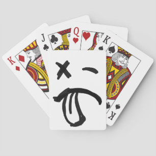 Face with Black Eye and Tongue Sticking Out Poker Cards