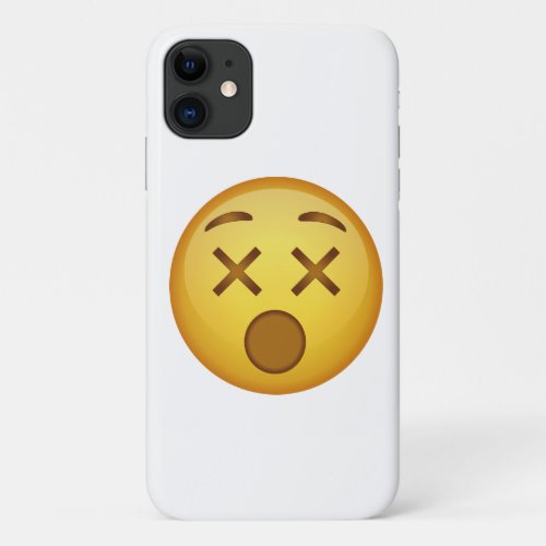 Face with crossed_out eyes _ Dizzy Face iPhone 11 Case