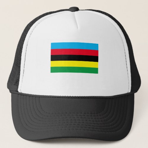 Face with flag champion of the cycling world trucker hat