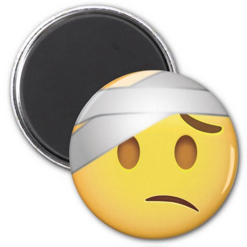 Face With Head_Bandage Emoji Magnet