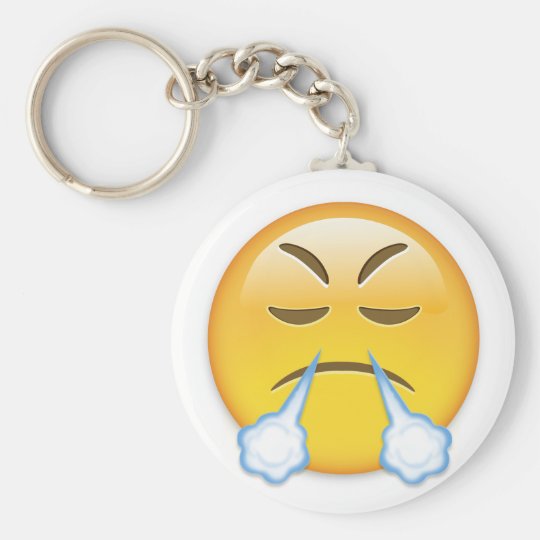 Face With Look Of Triumph Emoji Keychain | Zazzle.com