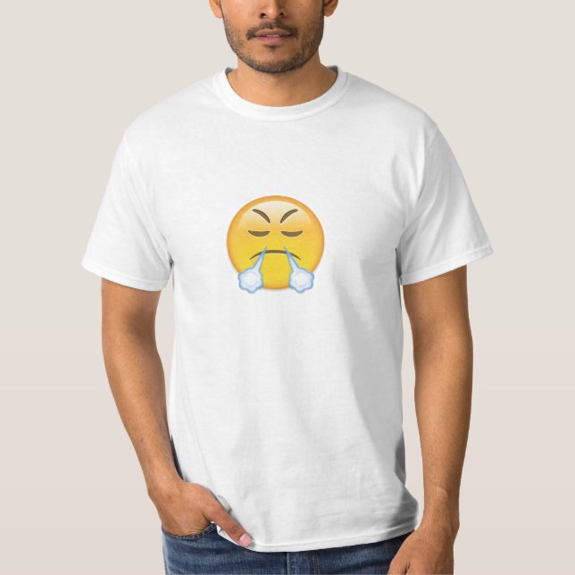 Face With Look Of Triumph Emoji T-Shirt (Front)