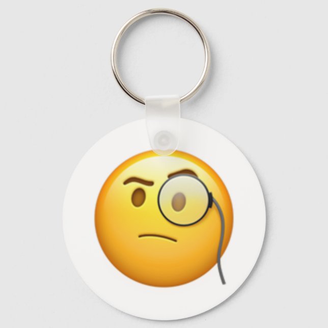 Face With Monocle - Emoji Keychain (Front)