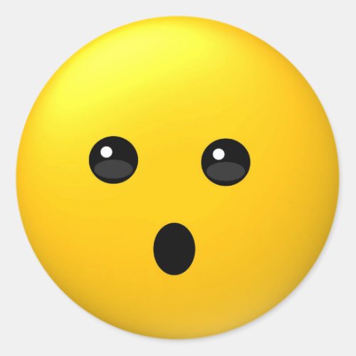 Face with open mouth emoji sticker