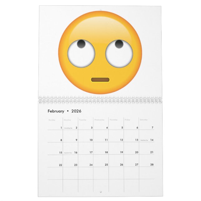 Face With Rolling Eyes - Emoji Calendar (Feb 2026)