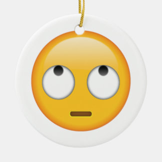 Face With Rolling Eyes - Emoji Ceramic Ornament