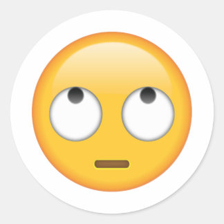 Face With Rolling Eyes - Emoji Classic Round Sticker