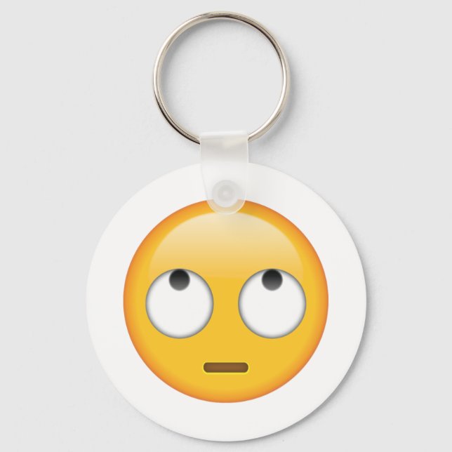Face With Rolling Eyes — Emoji Keychain (Front)
