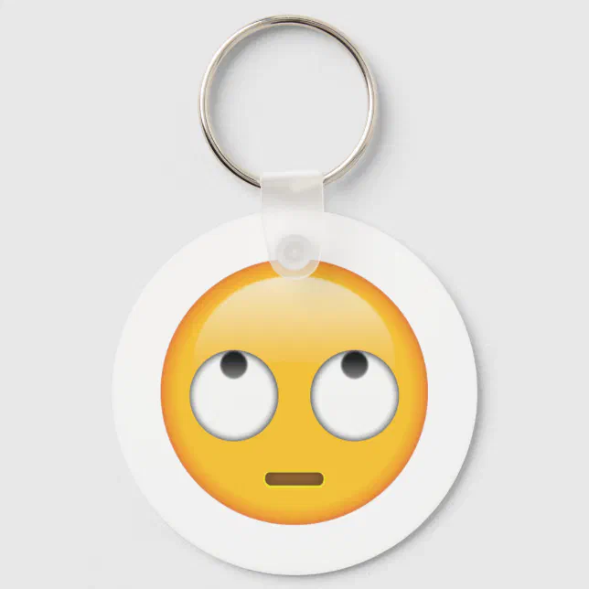 Face With Rolling Eyes — Emoji Keychain Zazzle