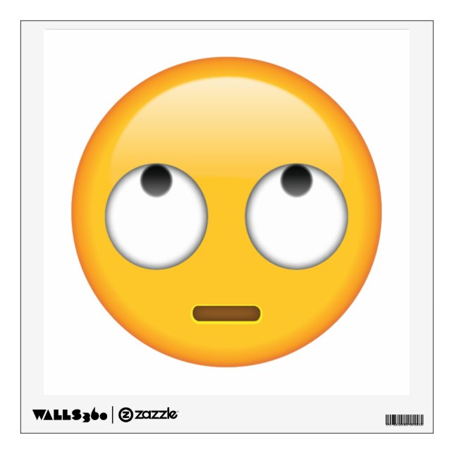 Face With Rolling Eyes - Emoji Wall Decal (Front)