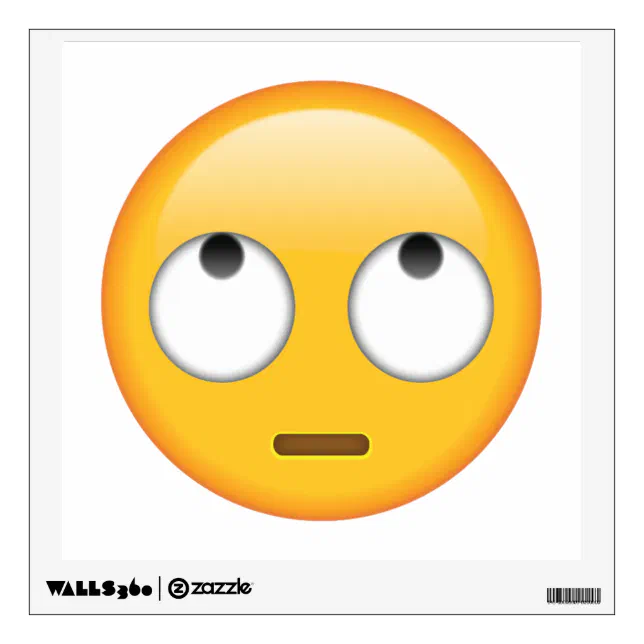 Face With Rolling Eyes Emoji Wall Decal Zazzle