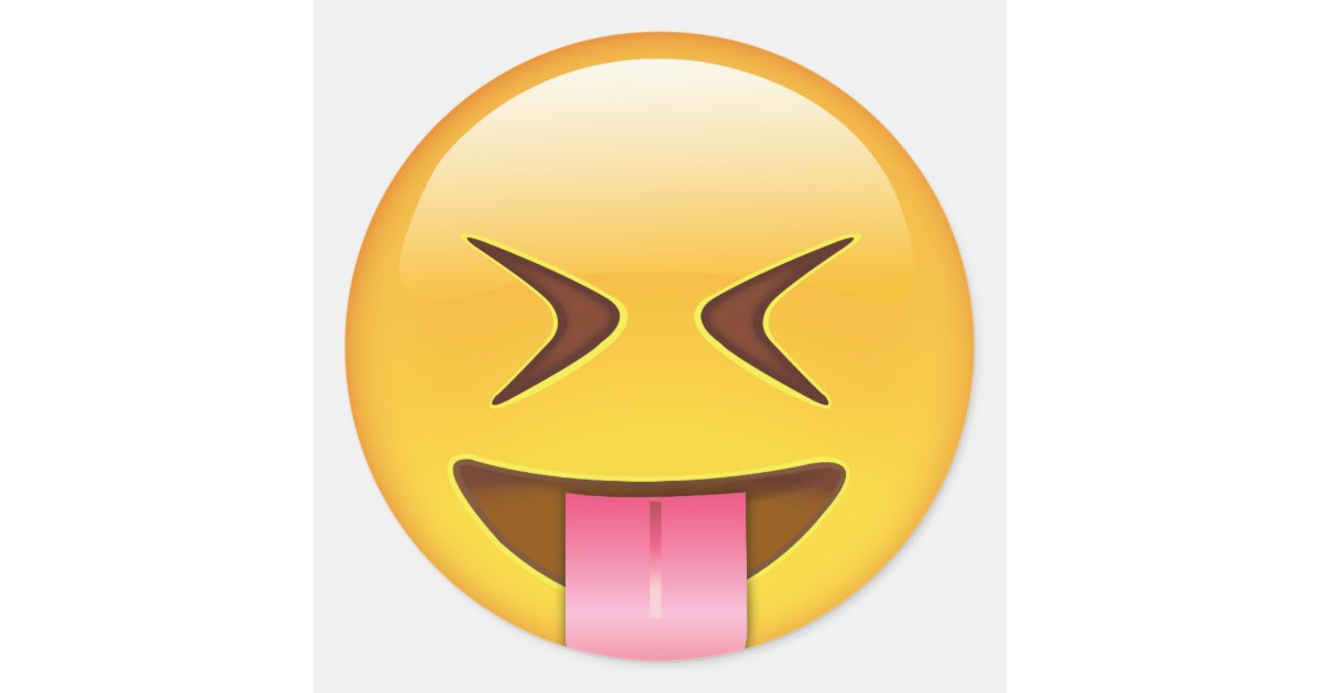 tongue and circle emoji