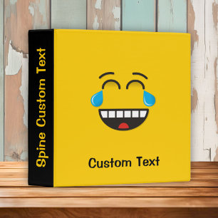 Face With Tears of Joy 3 Ring Binder