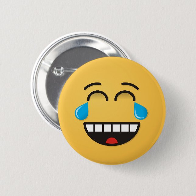 Face With Tears of Joy Button (Front & Back)
