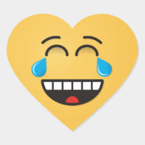 Face With Tears of Joy Heart Sticker