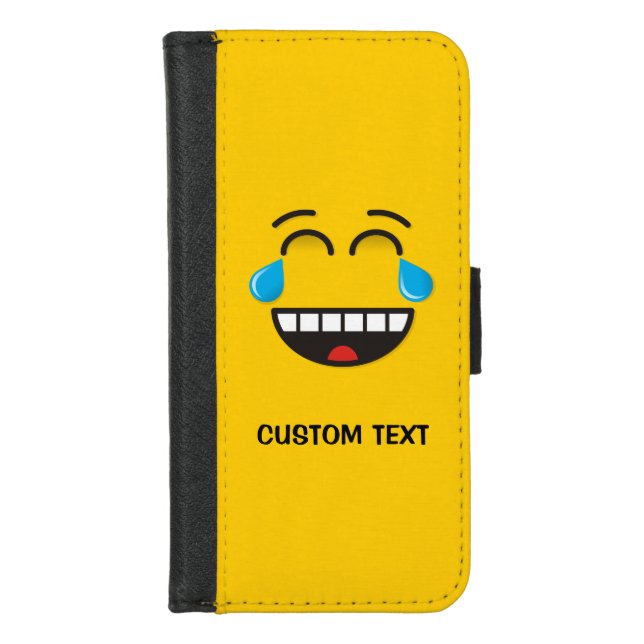 Face With Tears of Joy iPhone Wallet Case (Front)