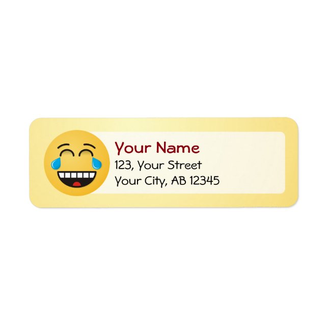 Face With Tears of Joy Label (Front)