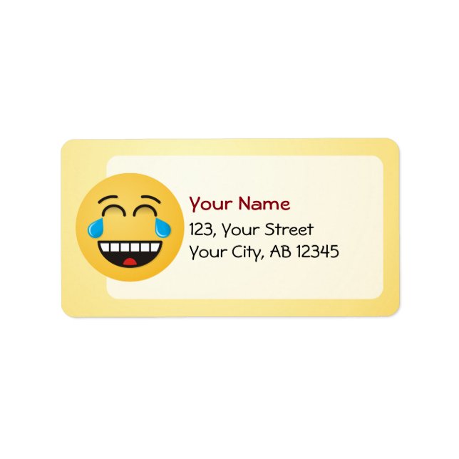 Face With Tears of Joy Label (Front)