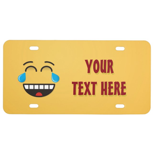 Face With Tears of Joy License Plate (Front)