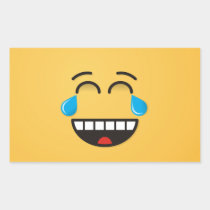 Face With Tears of Joy Rectangular Sticker
