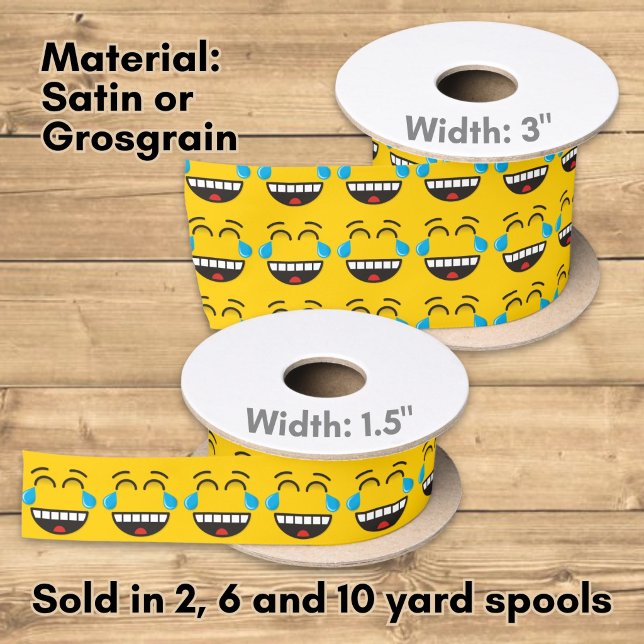 Face With Tears of Joy Satin Ribbon (Creator Uploaded)