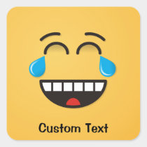 Face With Tears of Joy Square Sticker