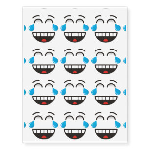 Face With Tears of Joy Temporary Tattoos