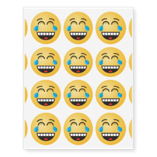 Face With Tears of Joy Temporary Tattoos