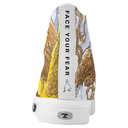 Face Your Fears High-Top Sneakers (Left Shoe Back)