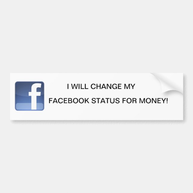 facebook bumper sticker (Front)