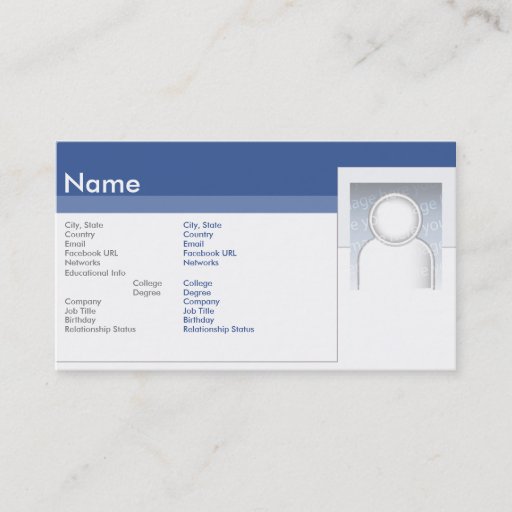 Customizable Facebook - Business Business Cards
