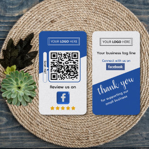 Facebook Business Review with QR Code Business Card