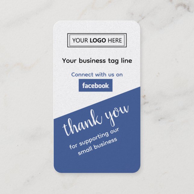 Facebook Business Review with QR Code Business Card (Back)