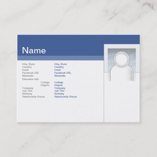 Facebook - Chubby Business Card Template