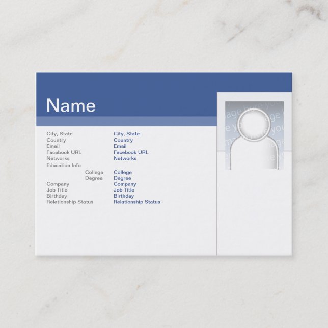 Facebook - Chubby Business Card (Front)
