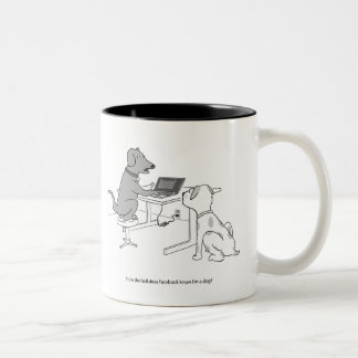 Facebook Dog #2 Two-Tone Coffee Mug