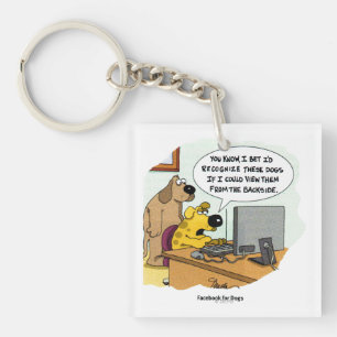 Facebook for Dogs Keychain