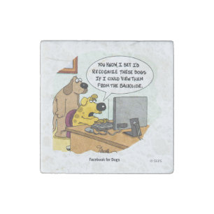 Facebook for Dogs Stone Magnet