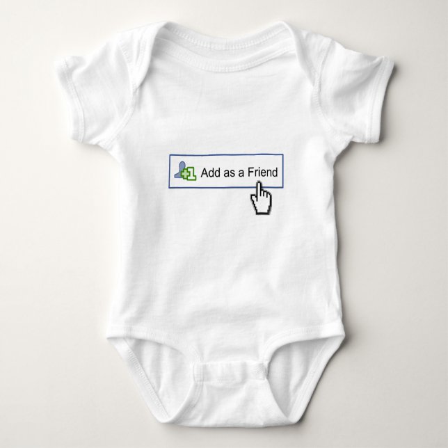 facebook friend baby bodysuit (Front)