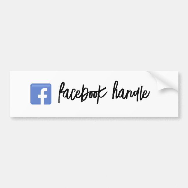 Facebook Handle Script sticker (Front)