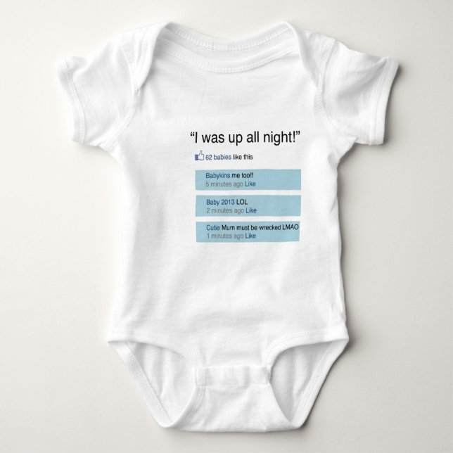 Facebook Inspired Romper for Sleepless Bubs! (Front)