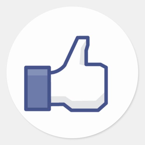 Facebook Like Button Classic Round Sticker