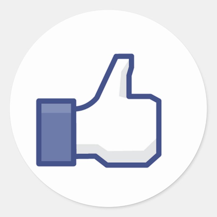 Facebook Like Button Round Sticker