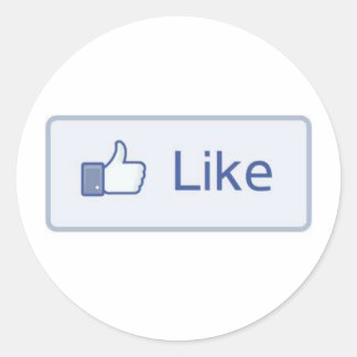 Facebook Like Classic Round Sticker