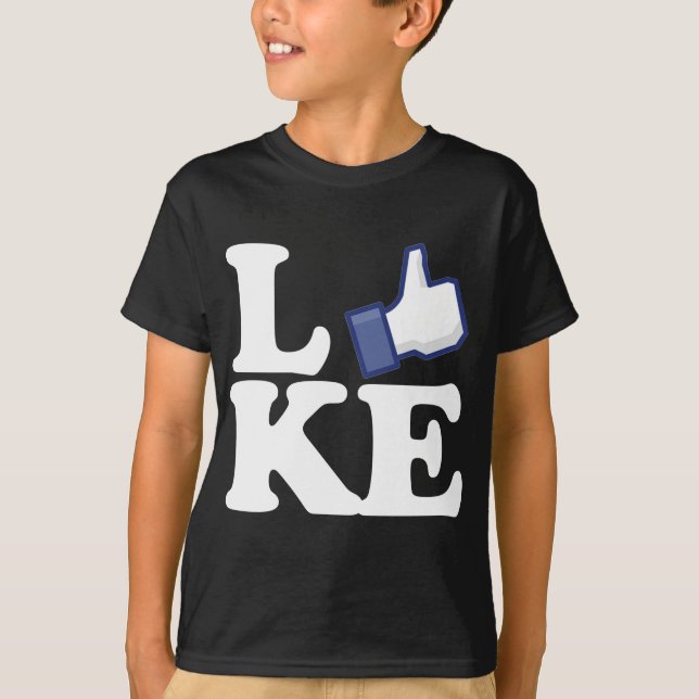 facebook like dark T-Shirt (Front)