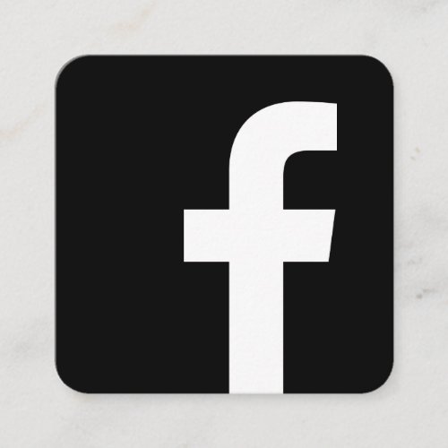 Facebook logo social media black and white promo calling card