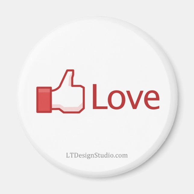 Facebook Love Button - Magnet (Front)