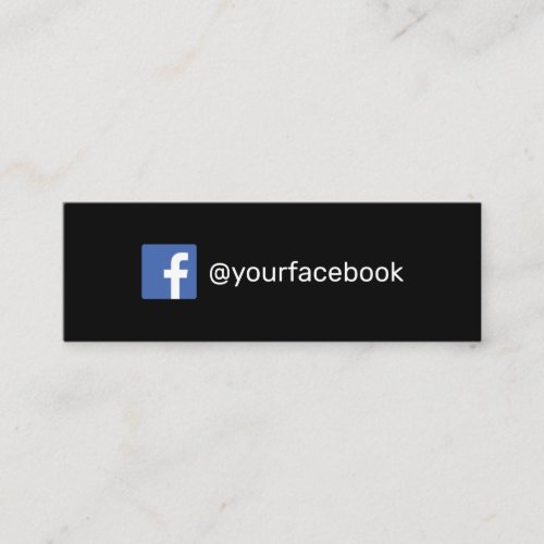 Facebook modern trendy social media simple logo calling card