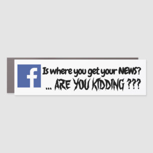 FACEBOOK NEWS CAR MAGNET
