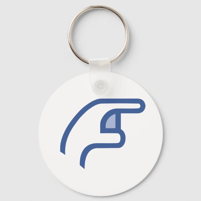 facebook POKE me Keychain (Front)